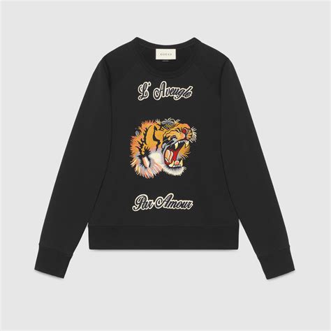 gucci tiger cotton sweatshirt|gucci year of the tiger.